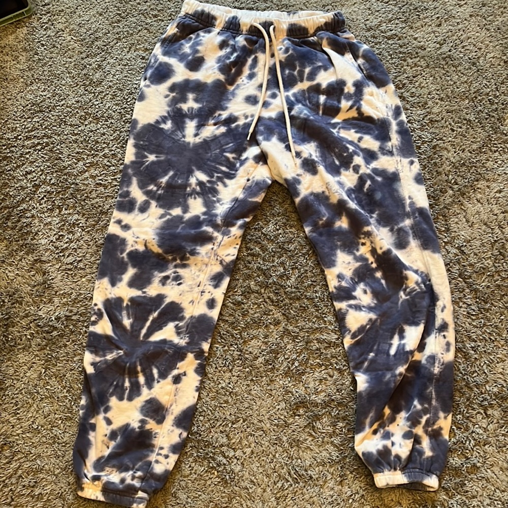Old navy blue and white tie dye sweatpants